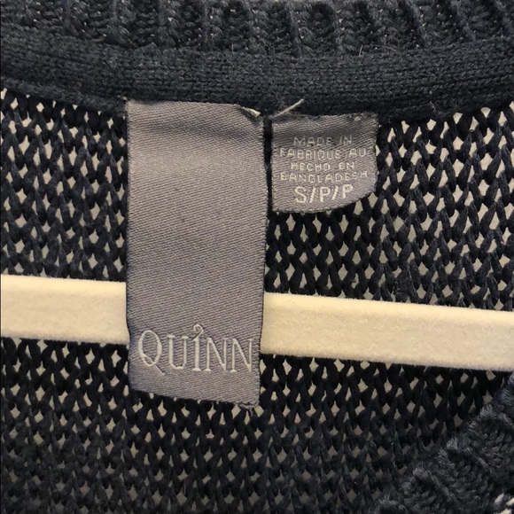 Francesca’s Blue Marbled High Low Sweater - Picture 4 of 5